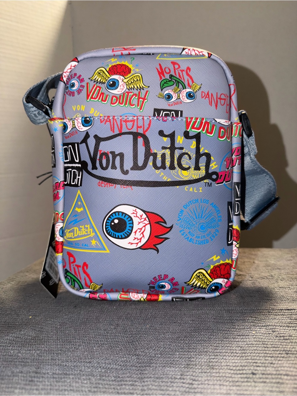 Von Dutch Originals Crossbody Bag – Eyeball Print – NWT